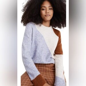 Madewell abstract colorblock sweater (S) - $12